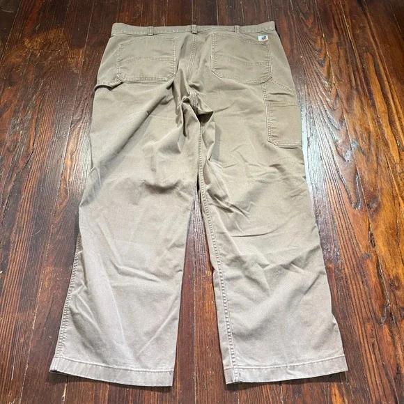 Duluth Trading 40 Grit Pants Mens 42x30 Brown Standard Fit Flex Twill Carpenter - Picture 2 of 12